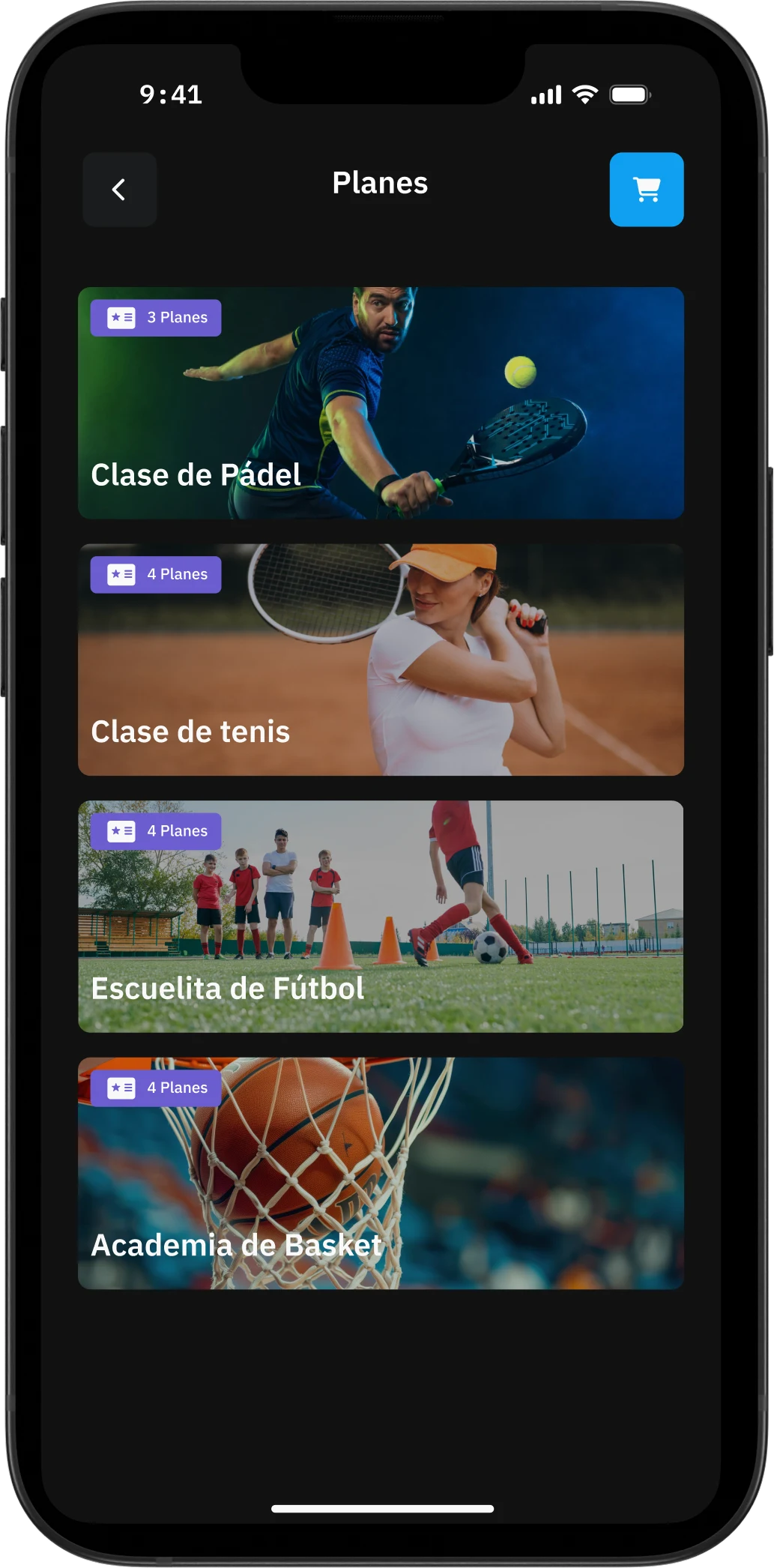 Sports class memberships