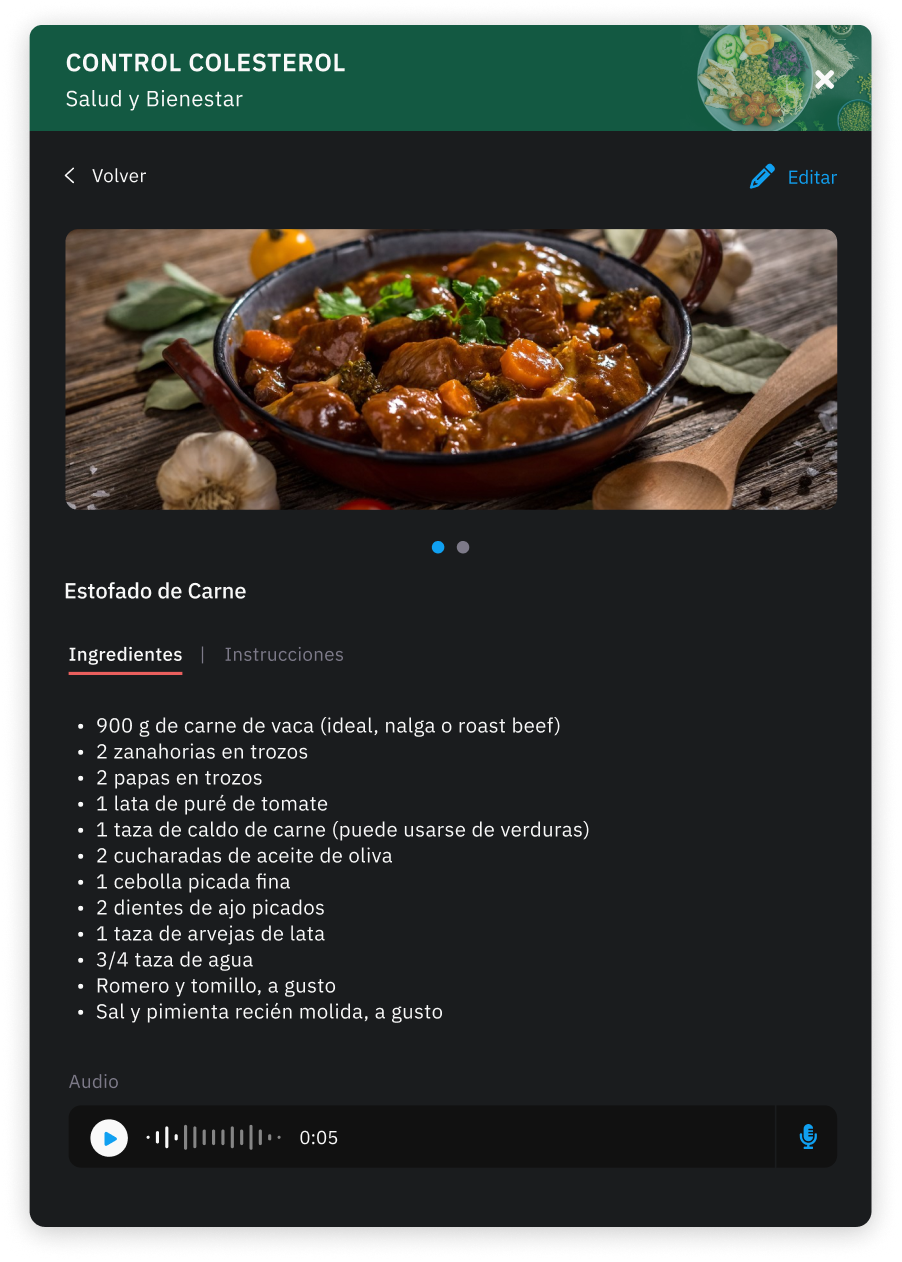 Create recipes