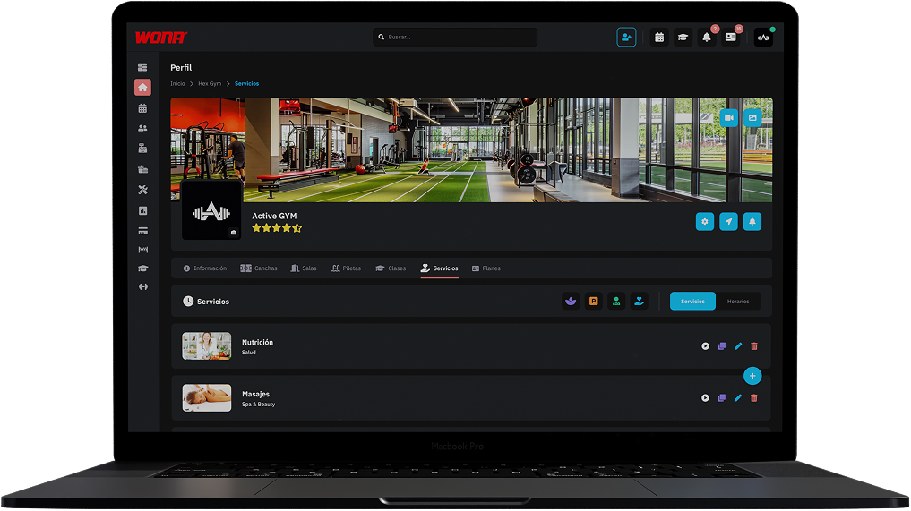 Create, manage and sell services from the app
